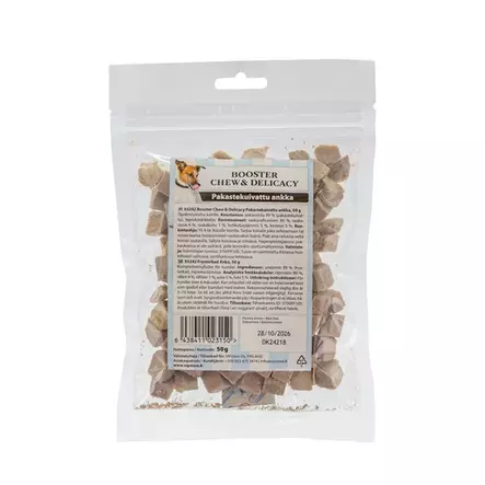 Booster Chew & Delicacy Pakastekuivattu ankka, 50 g - Koiran kuivatut herkut - 93242 - 1